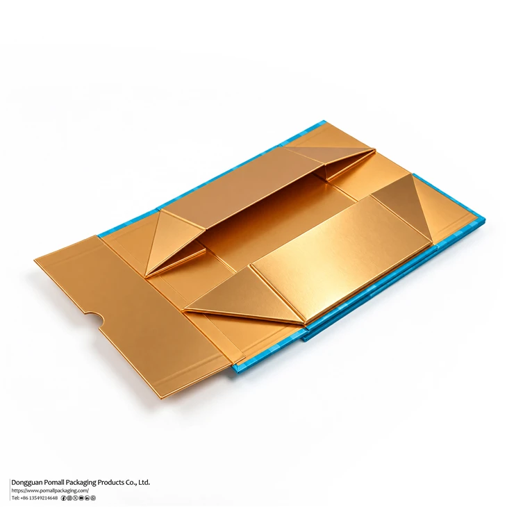 Blue Striped Magnetic Foldable Apparel Gift Box high quality