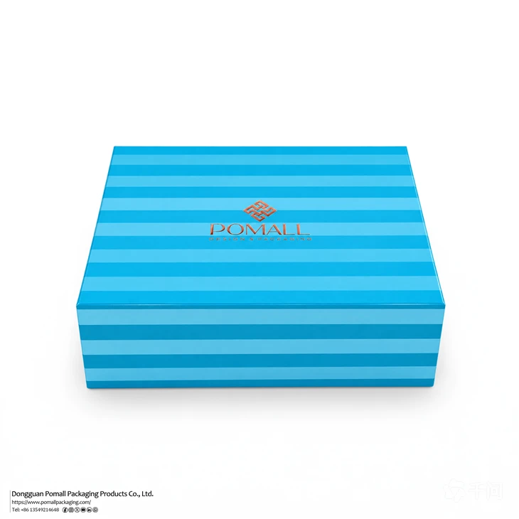 Blue Striped Magnetic Foldable Apparel Gift Box suppliers
